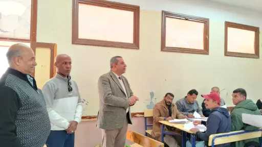 وكيل التعليم يتفقد كنترول الامتحانات في أول عمل له بقنا