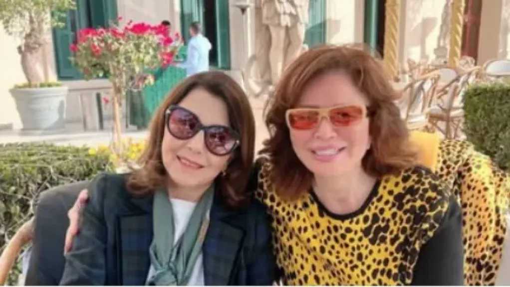 إلهام شاهين ترحب بماجدة الرومي بالقاهرة