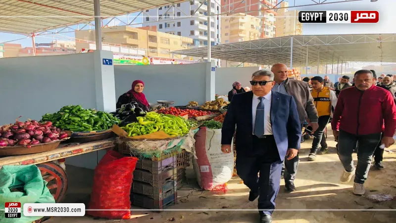 محافظ الدقهلية يتفقد سوق طلخا الحضاري