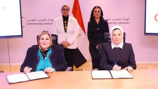 وزيرة التضامن تشهد توقيع الهلال الأحمر 6 بروتوكولات لتعزيز الشراكة المؤسسية