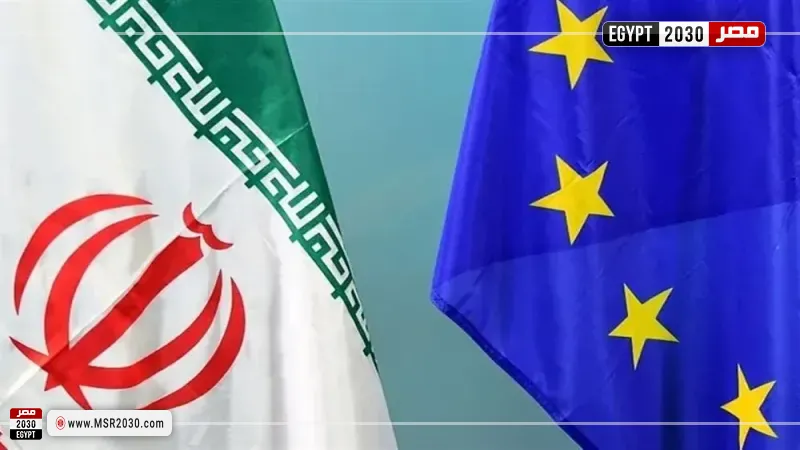 علم إيران والاتحاد الأوروبي