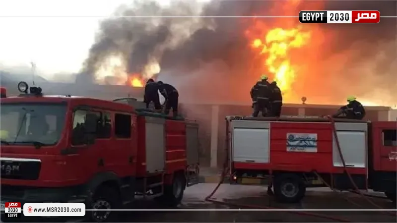 حريق مصنع 