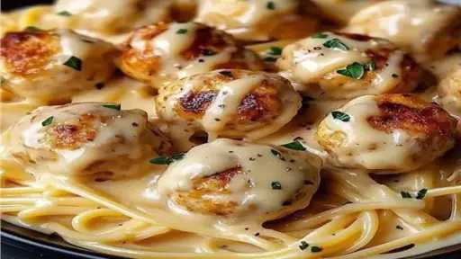 طريقة عمل كرات دجاج بالمشروم الكريمي طريقة عمل كرات دجاج بالمشروم الكريمي