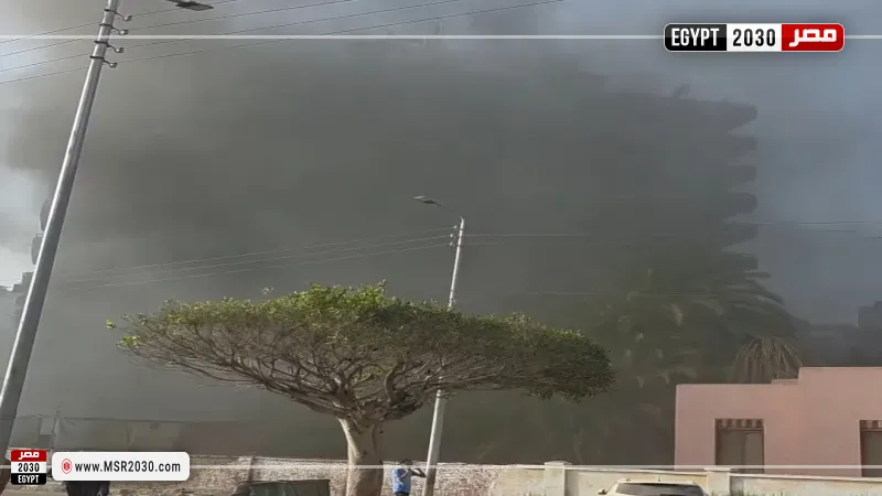 حريق معمل تحاليل وسط الإسماعيلية