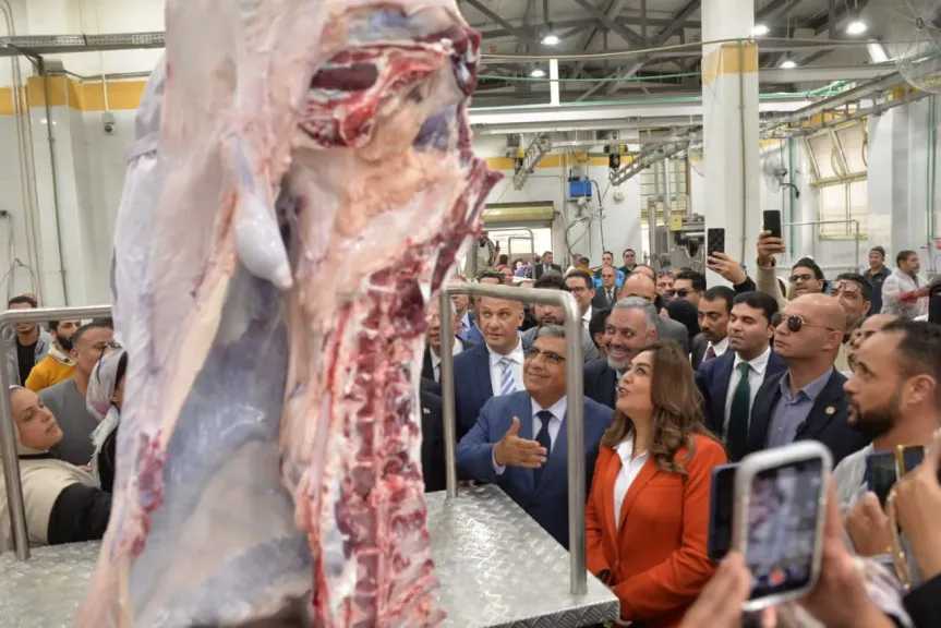 وزيرة التنمية المحلية ومحافظ الدقهلية يفتتحان المجزر الآلي بالسنبلاوين