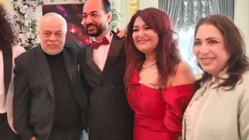 إيميل شوقي يهنئ وفاء الحكيم بزفاف نجلها ميدو عادل ويحتفل معها بهذه المناسبة السعيدة