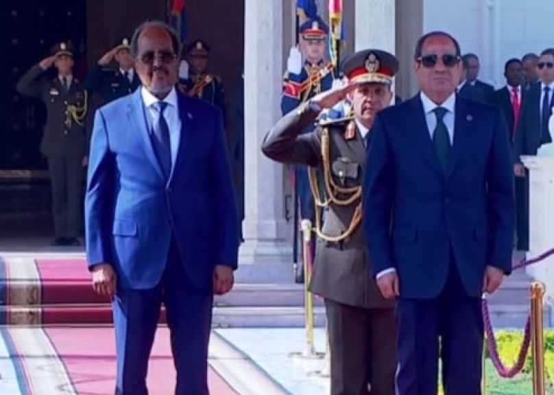 السيسي يستقبل نظيره الصومالي بقصر الاتحادية