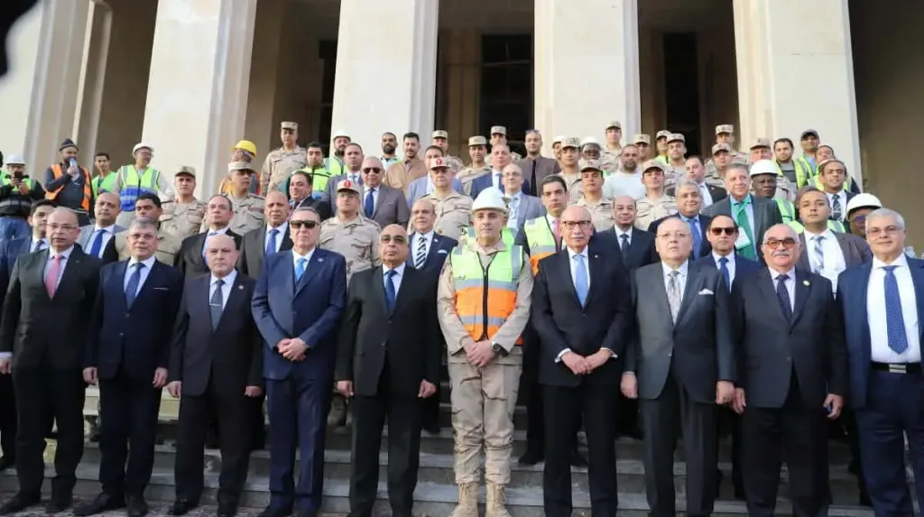 وزير العدل ورئيس المحكمة الدستورية العليا ورؤساء الجهات القضائية يتفقدون مدينة العدالة بالعاصمة الجديدة