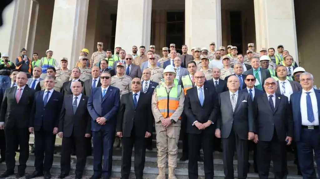 وزير العدل ورئيس المحكمة الدستورية العليا ورؤساء الجهات القضائية يتفقدون مدينة العدالة بالعاصمة الجديدة