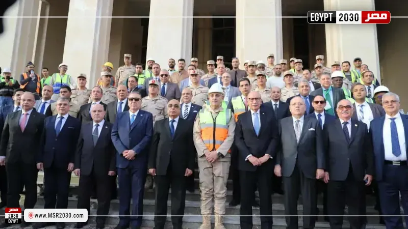 وزير العدل ورئيس المحكمة الدستورية العليا ورؤساء الجهات القضائية يتفقدون مدينة العدالة بالعاصمة الجديدة