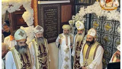 تدشين كنيسة «مار يوحنا الحبيب» بكفر اللبا بحضور مجمع كهنة الإيبارشية