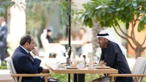 السيسي ونظيره الإماراتي يعقدان لقاءً ثنائيا على غداء عمل ويشيدان بالتنسيق والتشاور والتعاون
