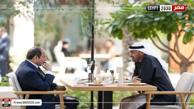 السيسي ونظيره الإماراتي يعقدان لقاءً ثنائيا على غداء عمل ويشيدان بالتنسيق والتشاور والتعاون