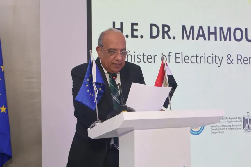 وزير الكهرباء خلال المشاركة بالمؤتمر