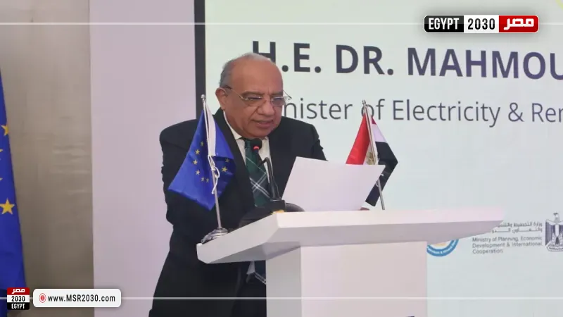 وزير الكهرباء خلال المشاركة بالمؤتمر