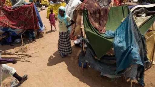 لجنة سودانية: مصرع طفل وتضرر 1500 أسرة إثر حريق بمخيم نازحين