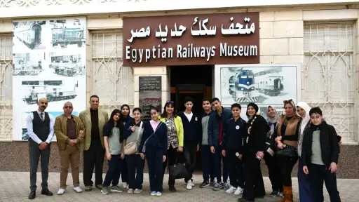 «القومية لسكك حديد مصر» تُواصل استقبال طلبة المدارس بمتحف السكة الحديد بالقاهرة