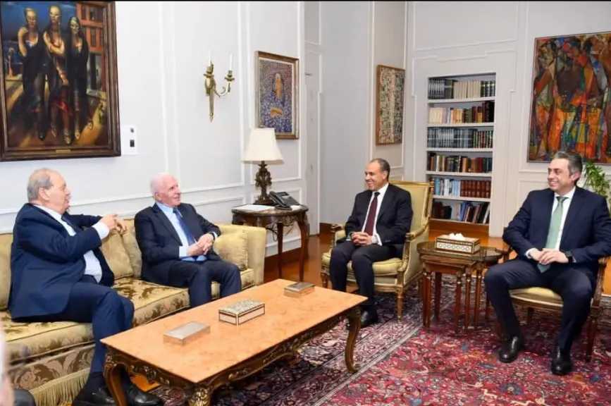 وزير الخارجية يستقبل رئيس المجلس الوطني الفلسطيني وأمين سر منظمة التحرير الفلسطينية