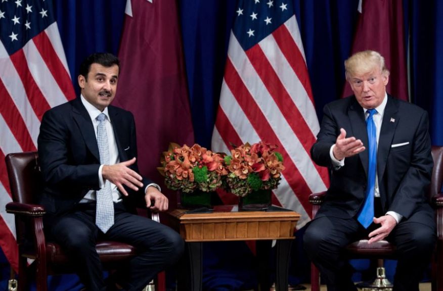 الرئيس الأمريكي وأمير قطر