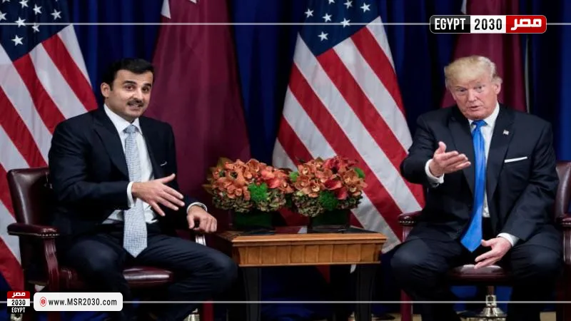الرئيس الأمريكي وأمير قطر