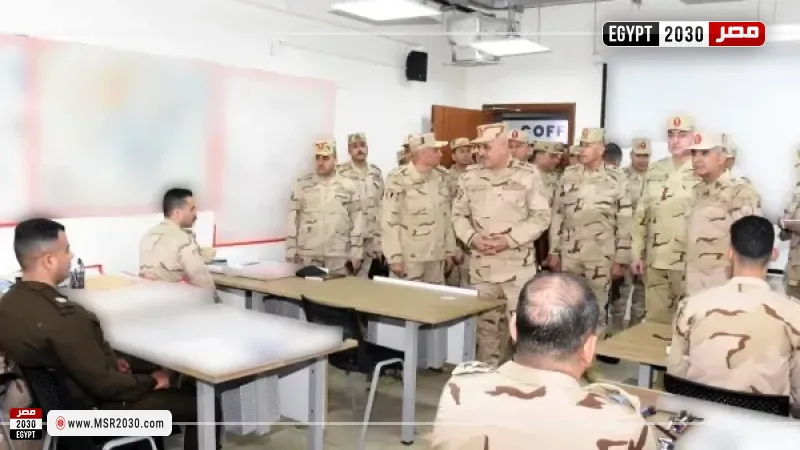 رئيس الأركان يتفقد الأكاديمية العسكرية للدراسات العليا والإستراتيجية