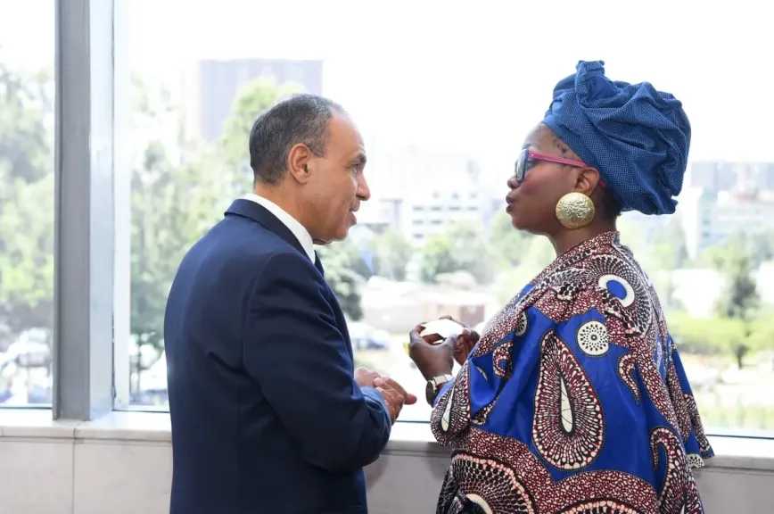 وزير الخارجية يلتقي مفوضة الطاقة والبنية التحتية بالاتحاد الأفريقي