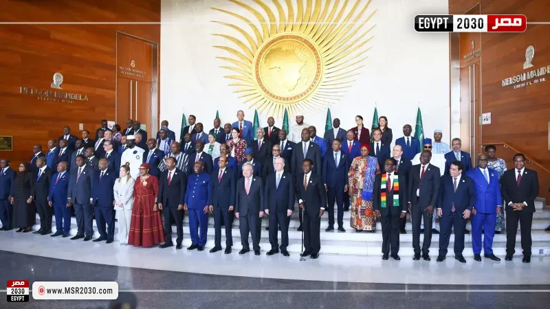 صورة جماعية لرؤساء دول وحكومات قمة الاتحاد الإفريقي