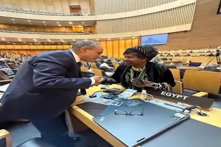 وزير الخارجية يلتقي المفوضة باللجنة الإفريقية لحقوق الإنسان على هامش أعمال قمة الاتحاد الإفريقي