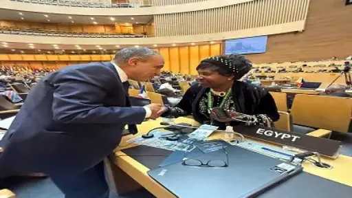 وزير الخارجية يلتقي المفوضة باللجنة الإفريقية لحقوق الإنسان... وزير الخارجية يلتقي المفوضة باللجنة الإفريقية لحقوق الإنسان على هامش أعمال قمة الاتحاد الإفريقي