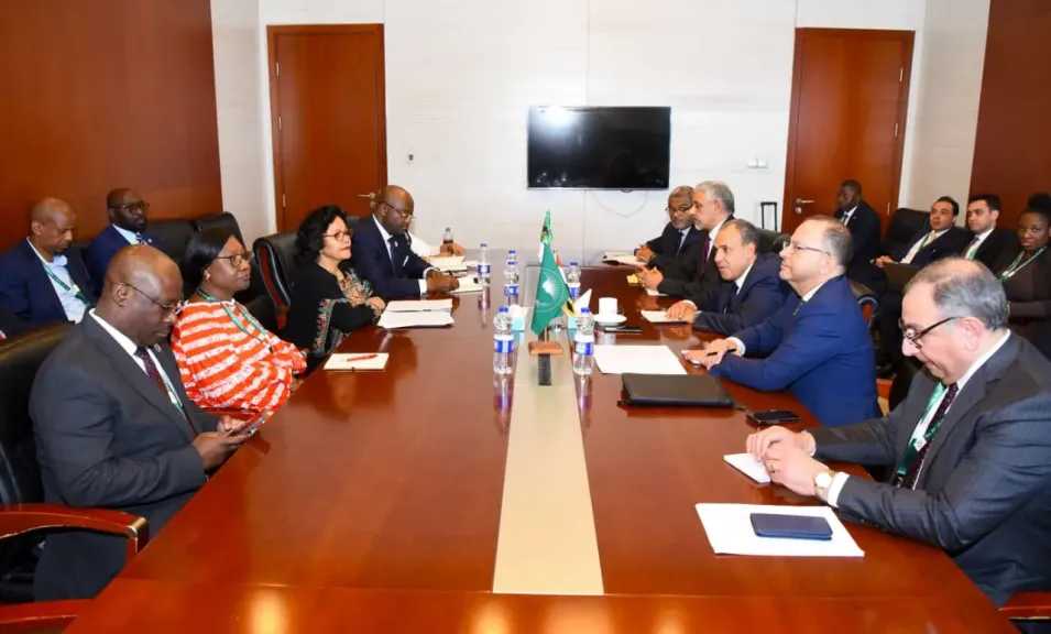 وزير الخارجية يلتقي رؤساء بنك التصدير والاستيراد الأفريقي وبنك التنمية الأفريقي والمديرة التنفيذية للنيباد على هامش أعمال قمة الاتحاد الإفريقي