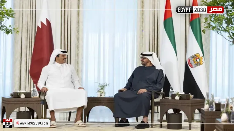 رئيس الإمارات وأمير قطر يبحثان الجهود المبذولة بشأن التطورات الإقليمية