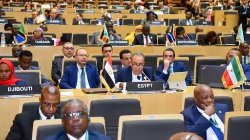 وزير الخارجية يلقي كلمة أمام الاتحاد الأفريقي حول عضوية الاتحاد في مجموعة العشرين