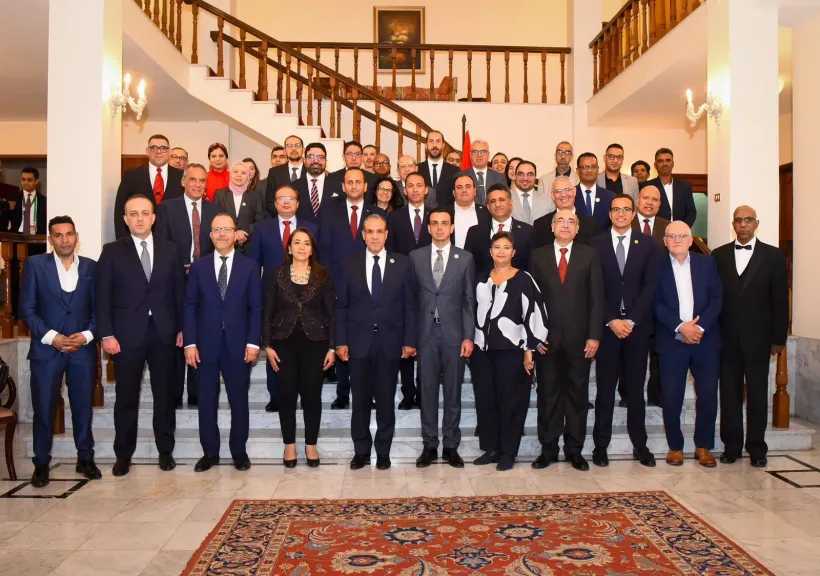 وزير الخارجية يلتقي بالجالية المصرية في أديس أبابا