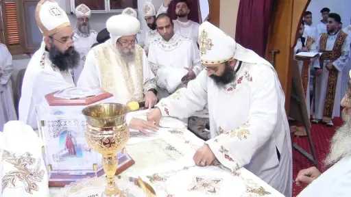 الأنبا إيلاريون يدشن كنيسة القديسين أباكير ويوحنا بالبحيرة الأنبا إيلاريون يدشن كنيسة القديسين أباكير ويوحنا بالبحيرة