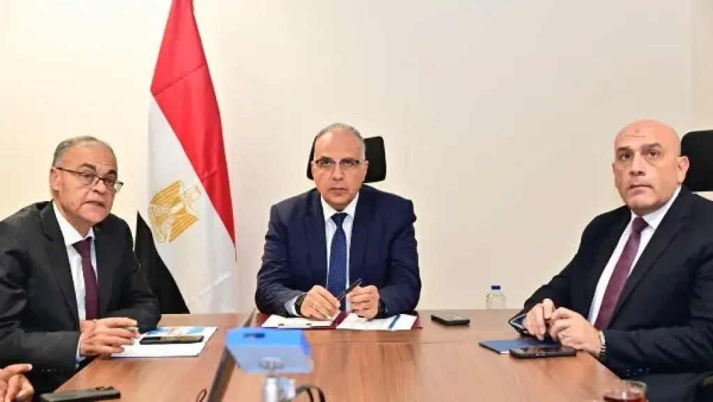 جانب من لقاء وزير الري مع رئيس مصلحة الميكانيكا