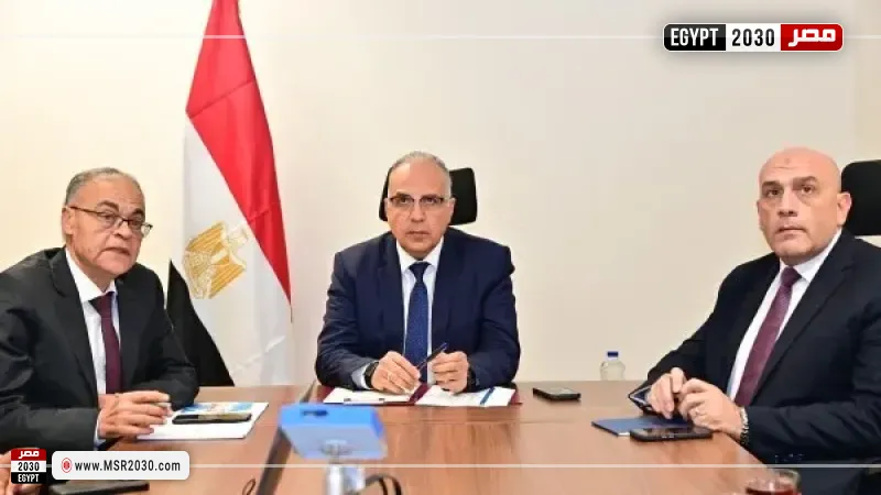 جانب من لقاء وزير الري مع رئيس مصلحة الميكانيكا