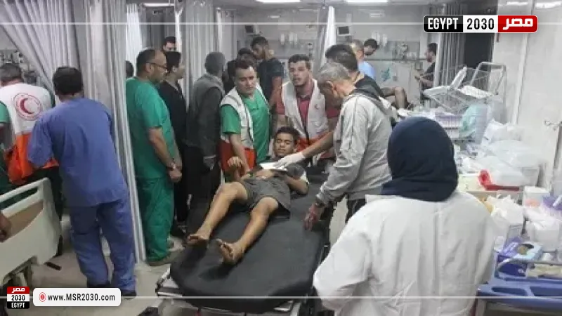 الجرحى الفلسطينيين القادمين عبر معبر رفح