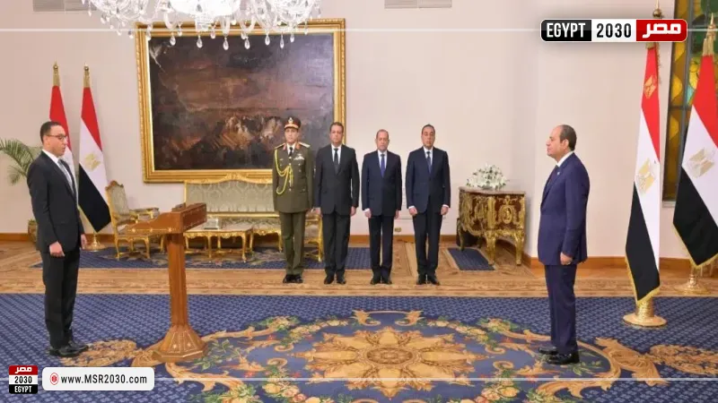 نائب محافظ المنيا خلال حلف اليمين أمام الرئيس السيسي