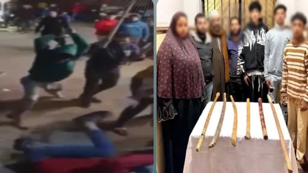 فيديو يوثق تعدي 7 أشخاص على شخص “مهتز نفسياً” بالعصى بالمنوفية
