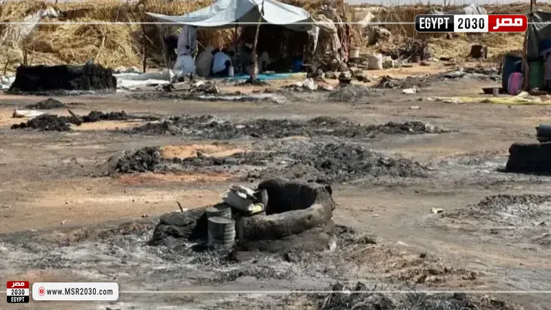 السودان.. تشرد 60 أسرة إثر حريق بمخيم للنازحين في شمال دارفور