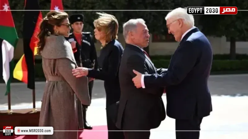 ملك الأردن يبحث مع الرئيس الألماني سبل توطيد التعاون بين البلدين وأبرز مستجدات المنطقة