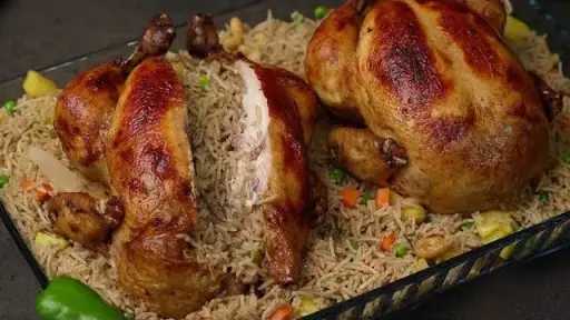 طريقة عمل دجاج بالزبدة محشي بالخضار