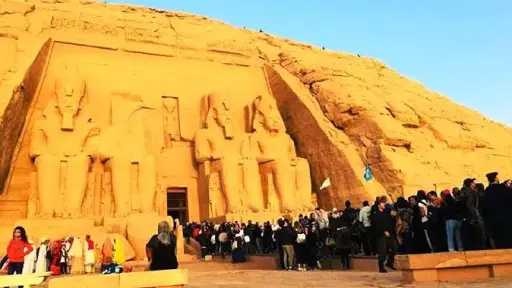 الشمس تتعامد على وجه رمسيس الثاني بمدينة أبوسمبل... الشمس تتعامد على وجه رمسيس الثاني بمدينة أبوسمبل لمدة 22 دقيقة