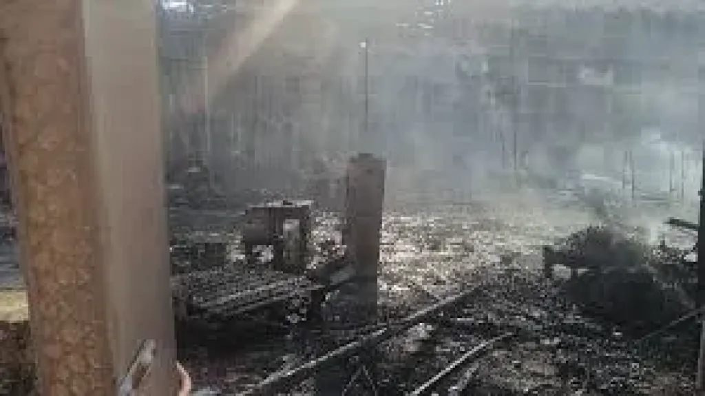 حريق بخيمة رمضانية 