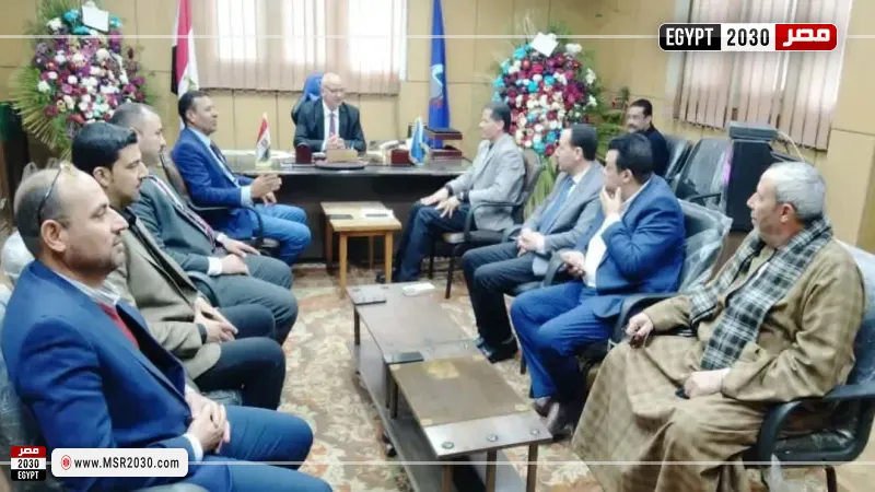 وكيل الزراعة بالبحيرة يستقبل مسئولي الإصلاح الزراعي لمناقشة طلبات المزارعين