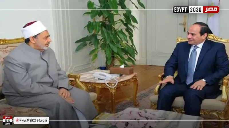 الرئيس السيسي يجري اتصالا هاتفيا بشيخ الأزهر للاطمئنان على صحته