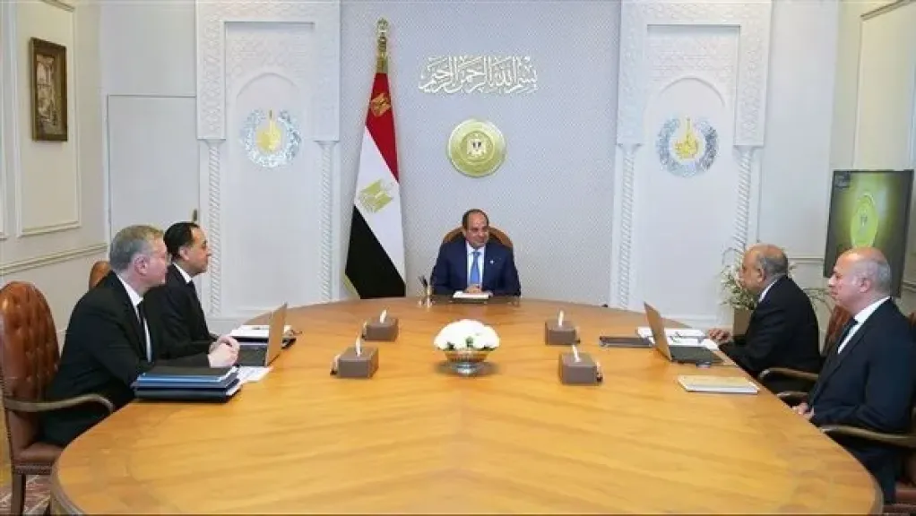 الرئيس السيسي خلال الاجتماع