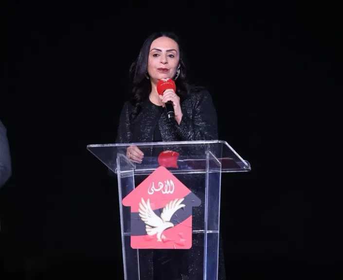 مايا مرسي: نقدر دور مؤسسة الأهلي في دعم أبناء غزة.. والوزارة تدعم مشروع «100 بيت»