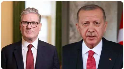 أردوغان وستارمر يبحثان الصراع القائم في المنطقة