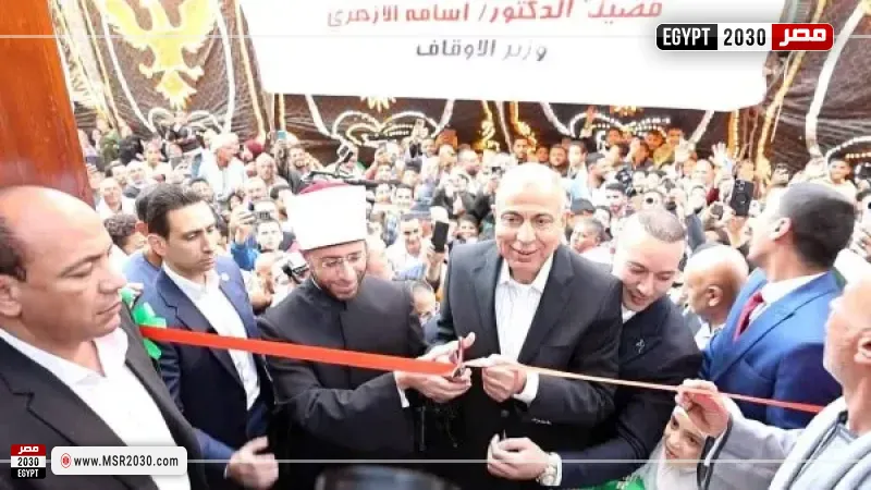 وزير الأوقاف ومحافظ المنيا يفتتحان مسجد الشيخ محمد دوداي بقرية طنبدي